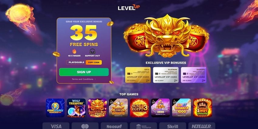 LevelUp Online Casino Rewards and Payment Techniques Review: Welcome Package, Down Payments, and Withdrawals LevelUp Online Casino Rewards and Payment Techniques Review: Welcome Package, Down Payments, and Withdrawals